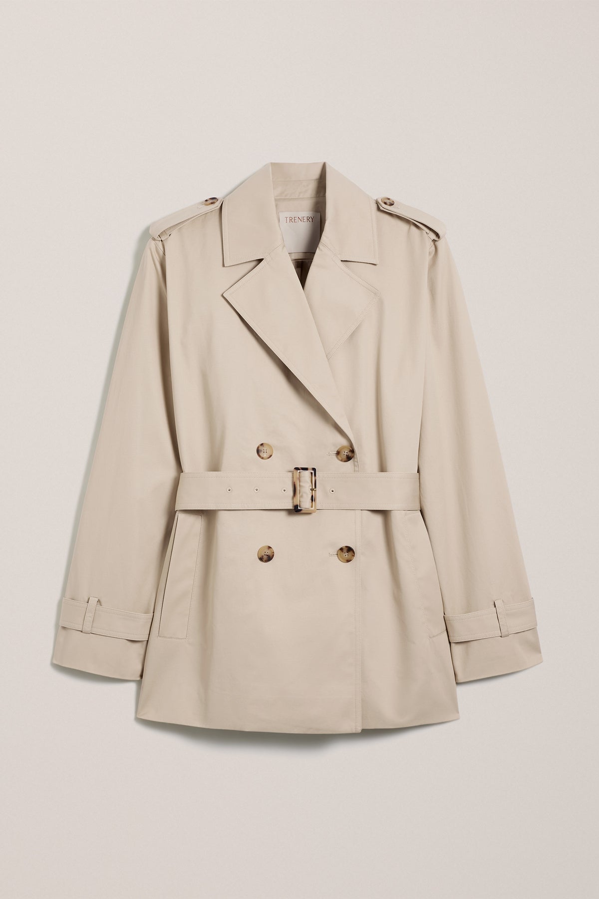 Short Belted Trench Coat