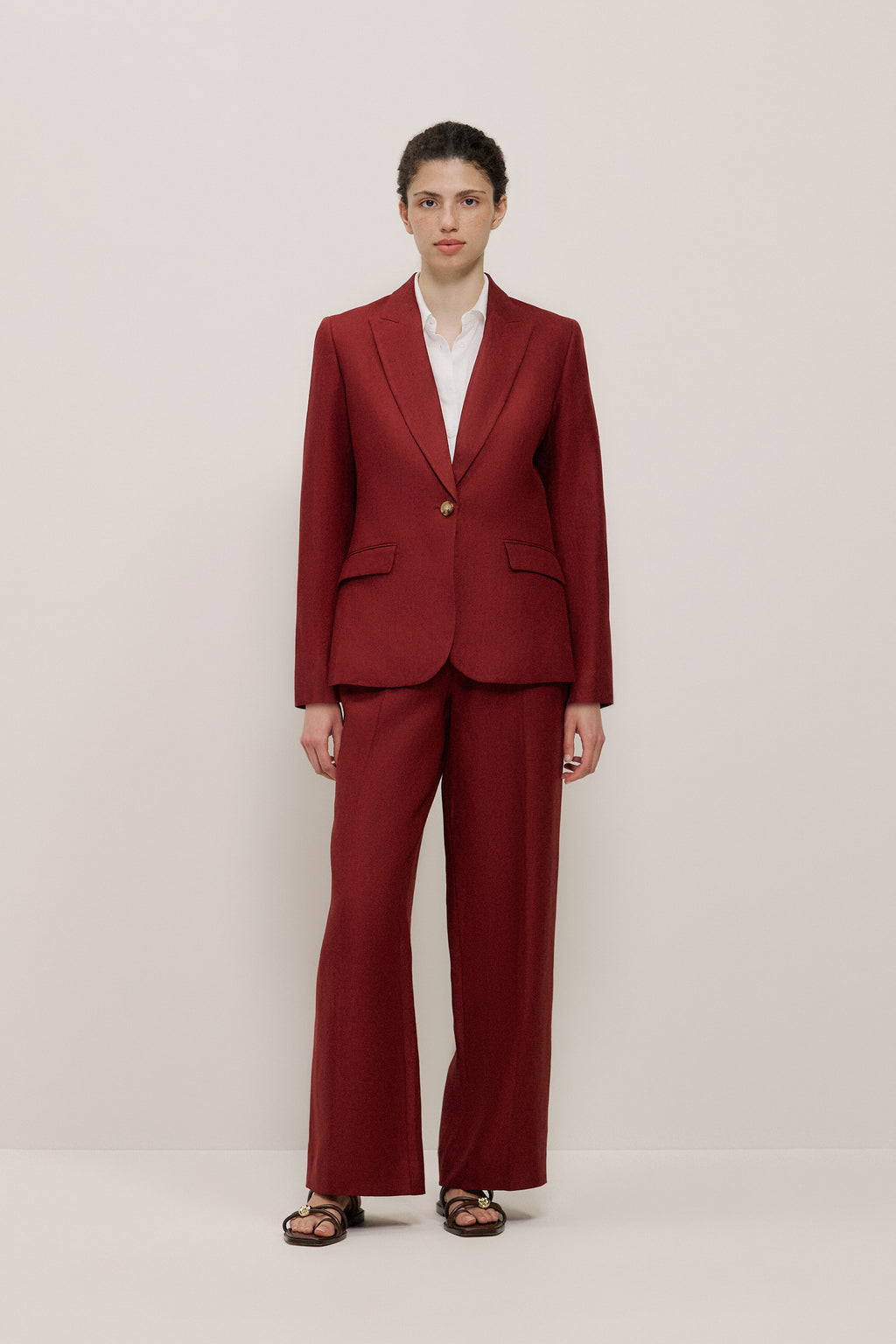 Linen Twill Single Breasted Blazer