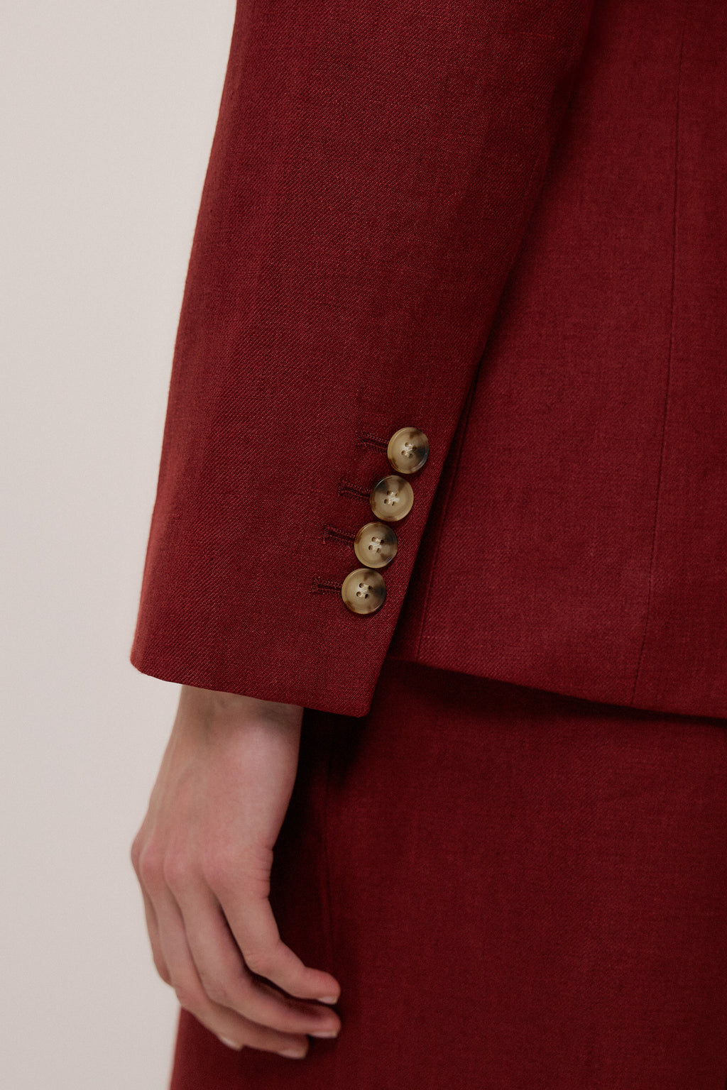 Linen Twill Single Breasted Blazer