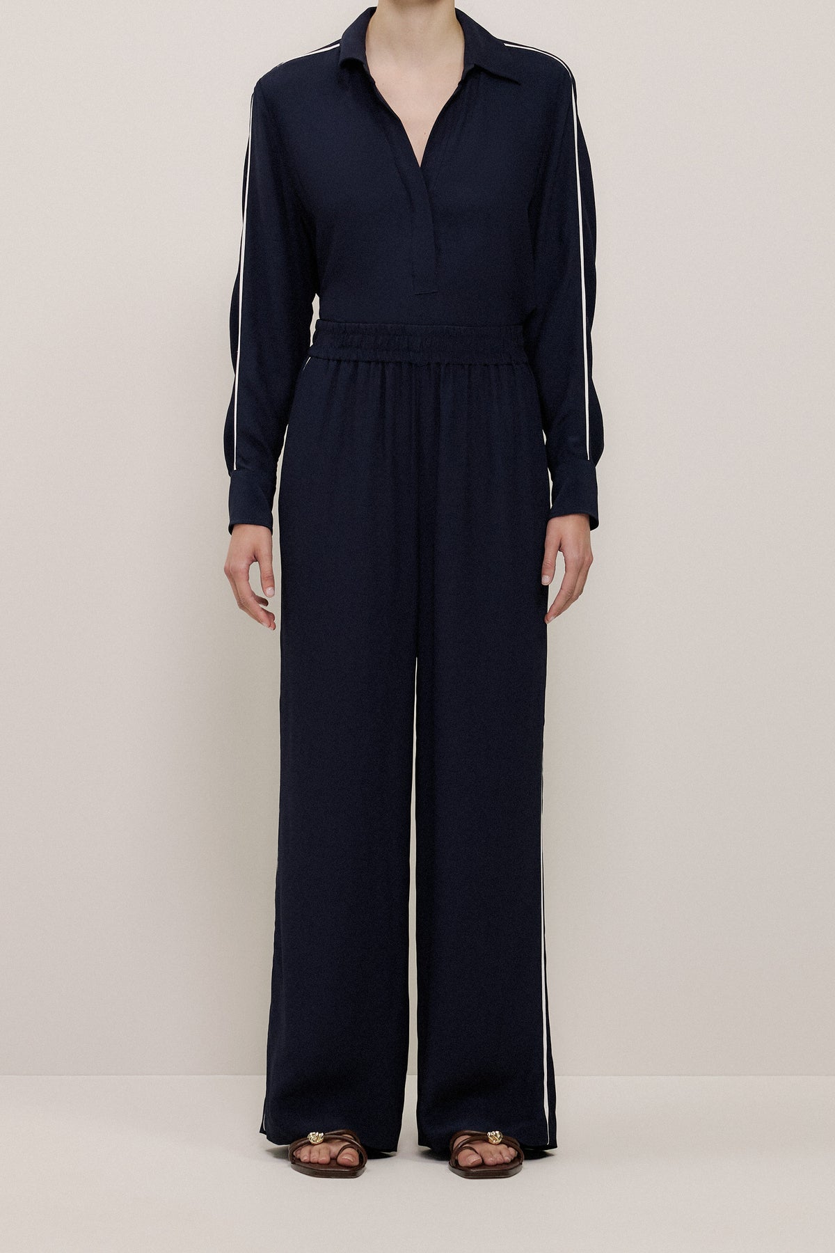 Piping Detail Pull On Pant