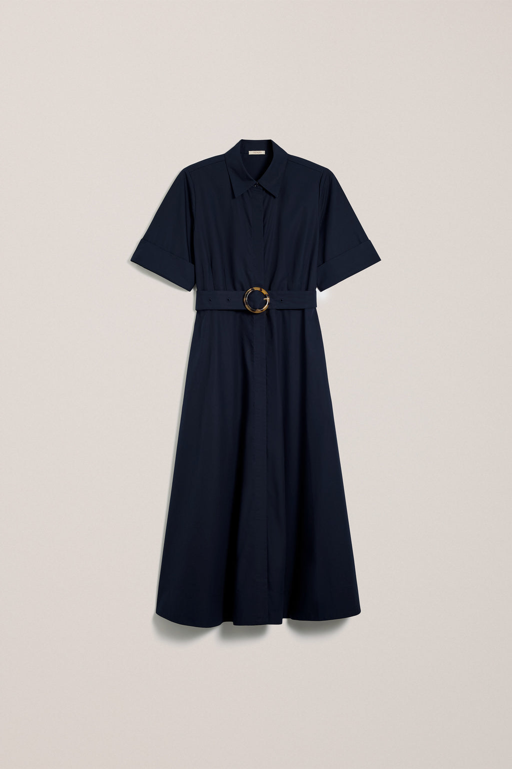 Poplin Pleat Detail Short Sleeve Dress