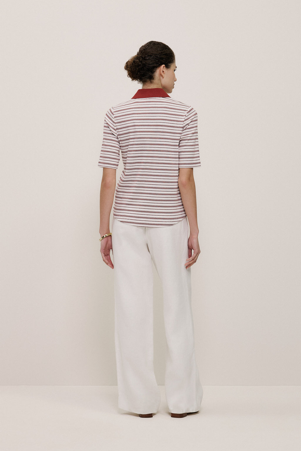 Half Placket Stripe Polo