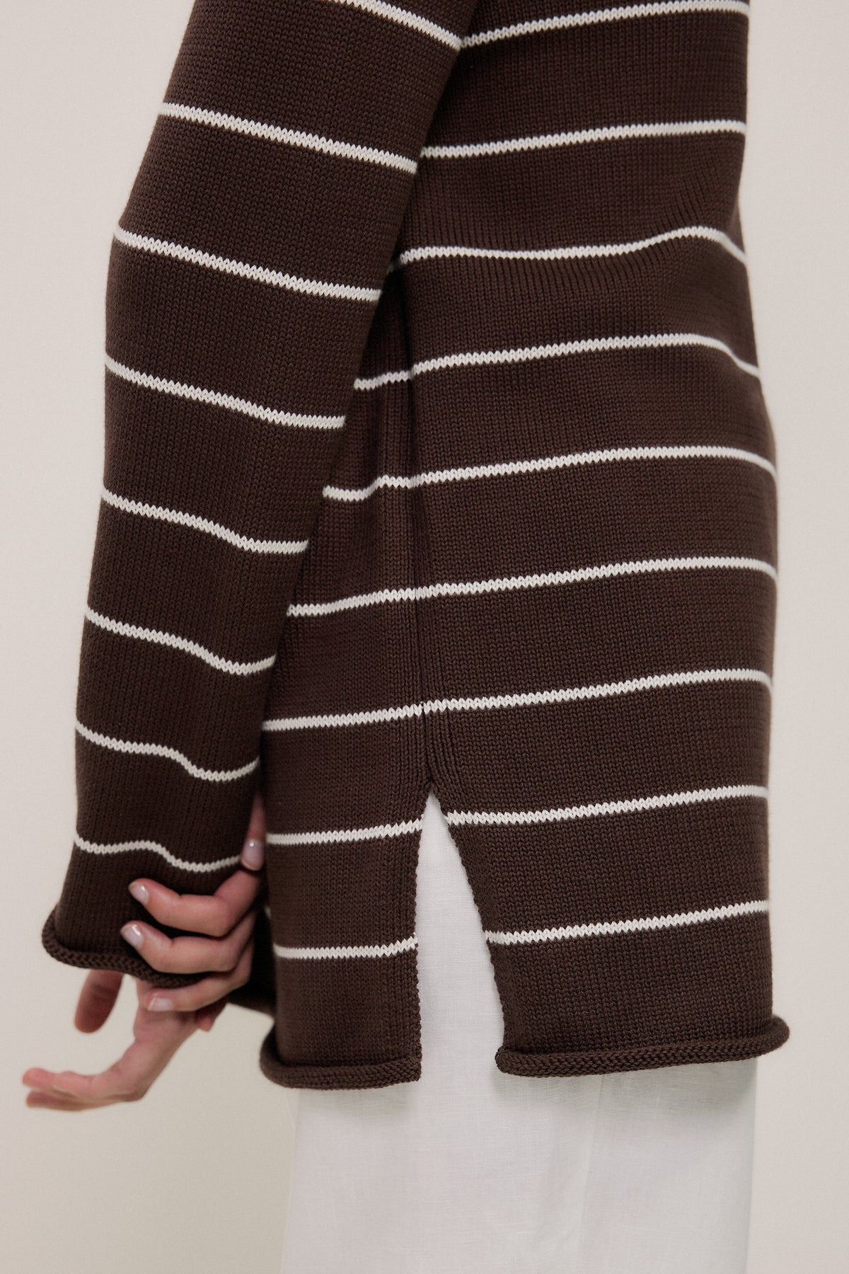 Cotton Stripe Knit Tunic