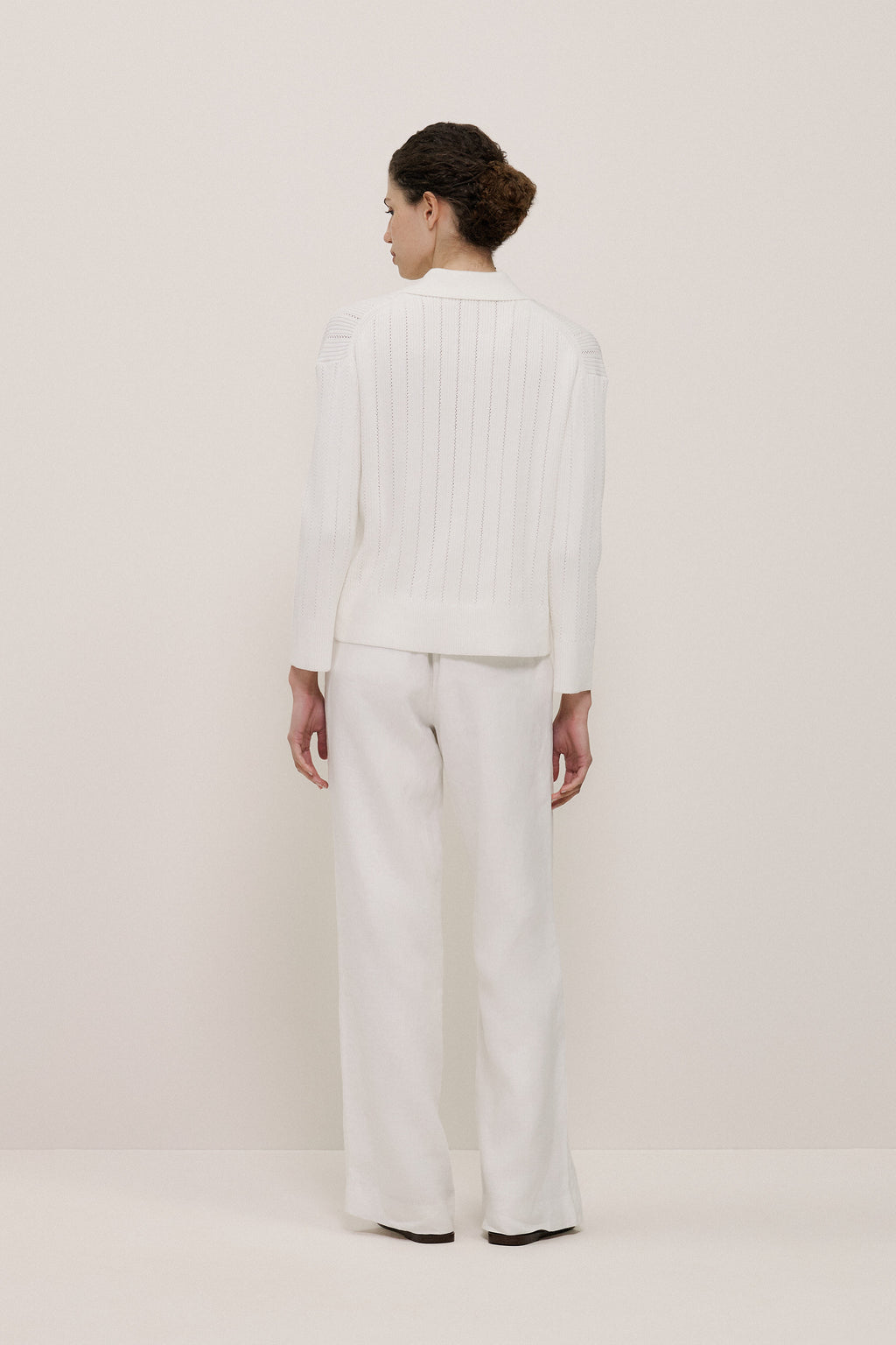 Cotton Cashmere Fine Cable Polo