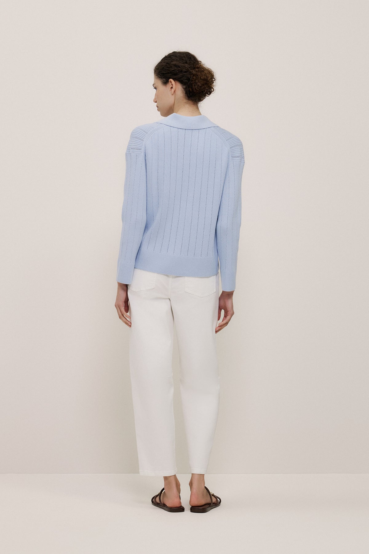 Cotton Cashmere Fine Cable Polo