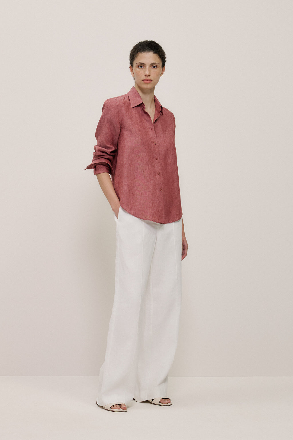 Yarn Dyed Linen Classic Shirt