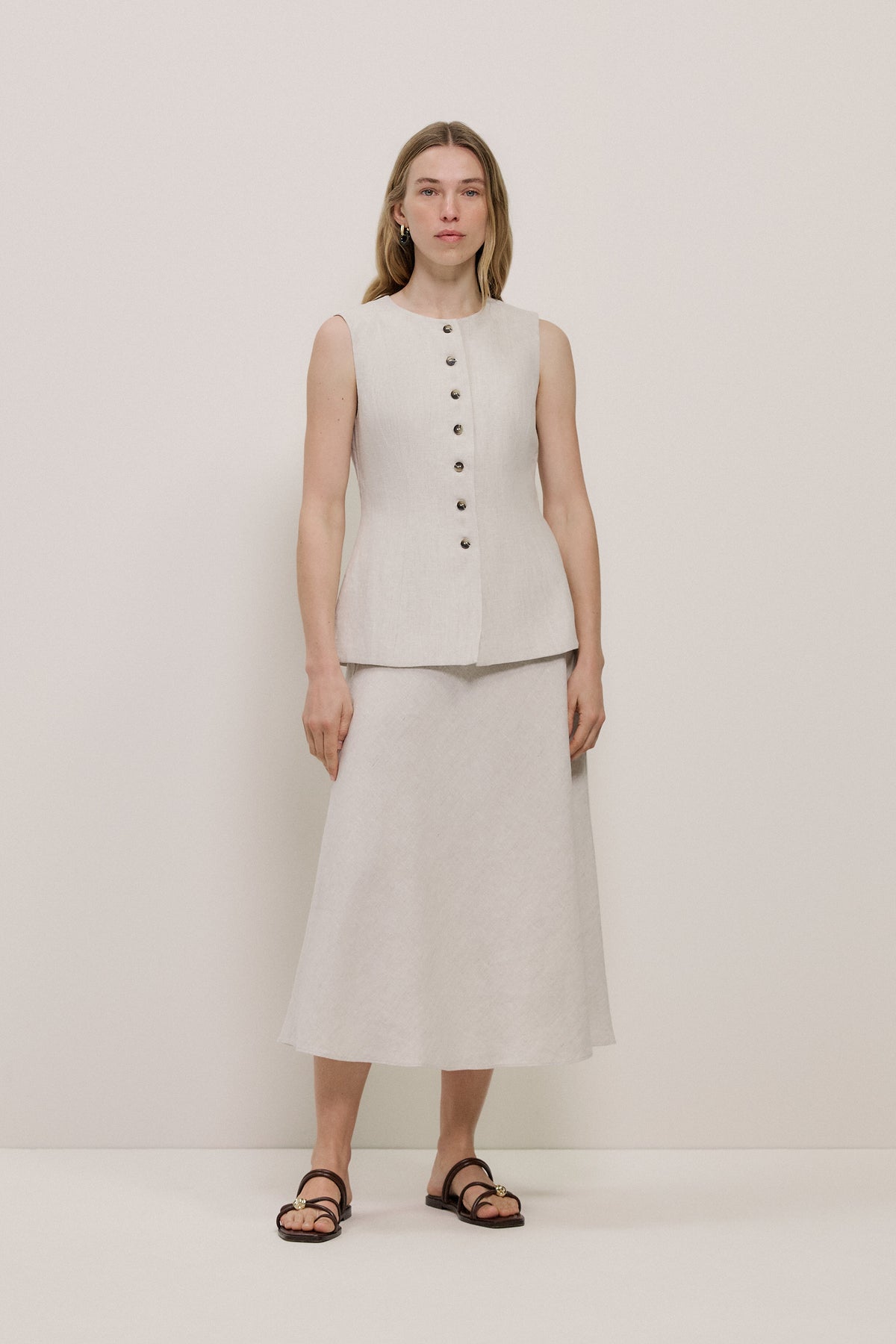 Linen Tailored Vest