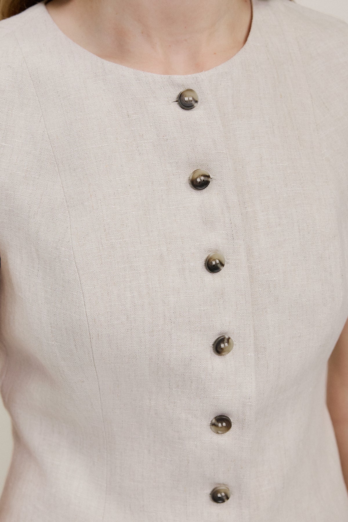 Linen Tailored Vest