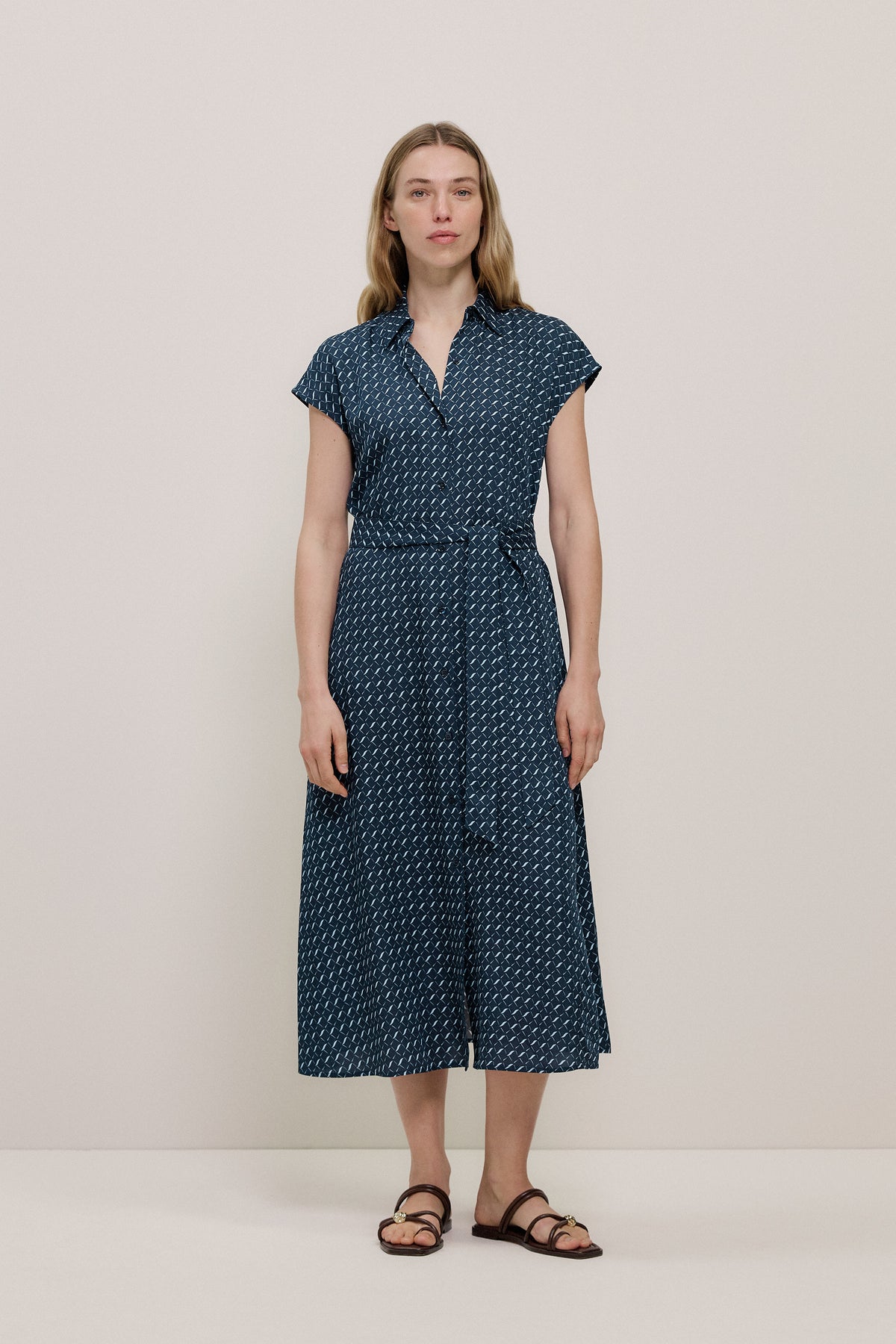 Cavelle Cap Sleeve Shirt Dress