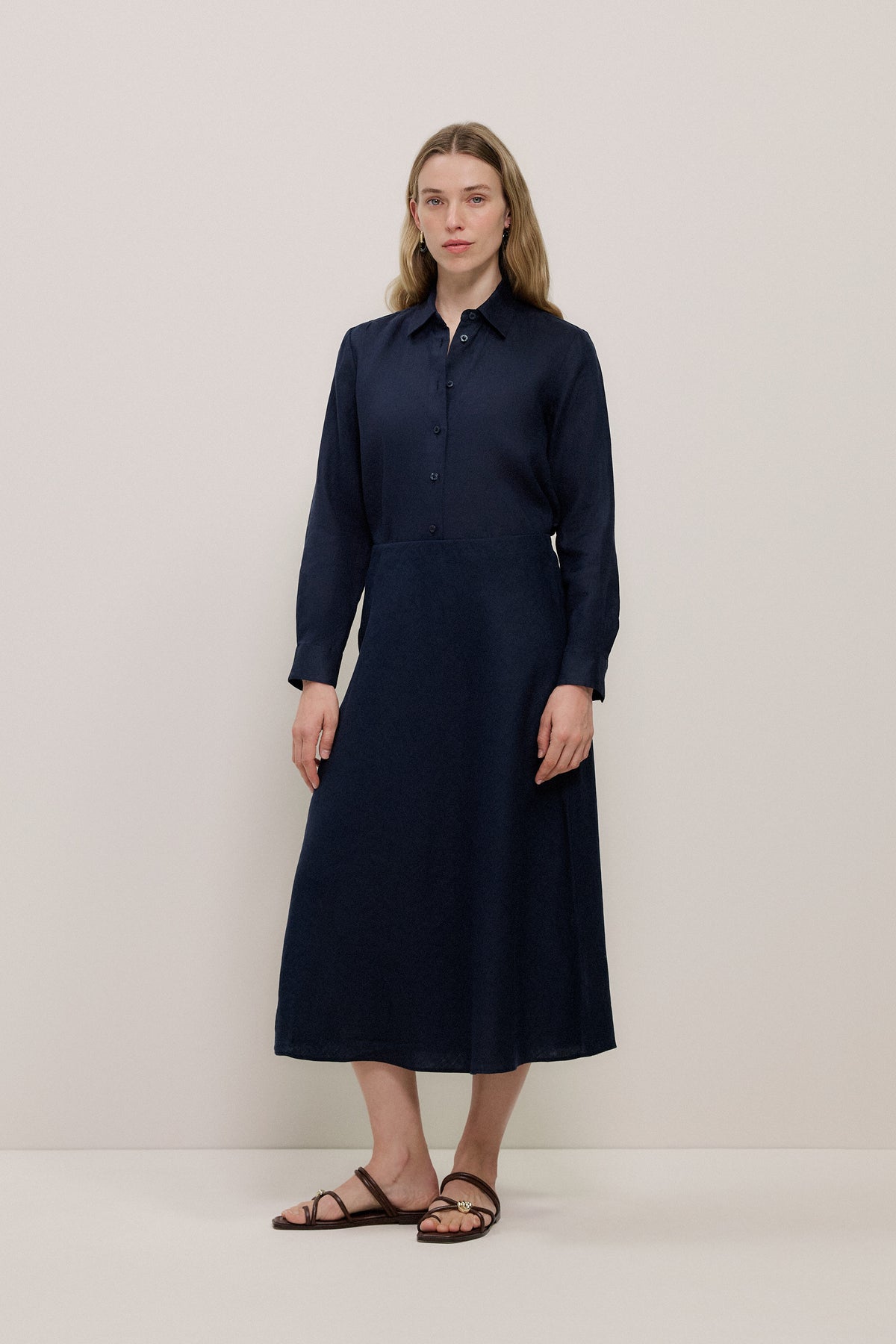 Linen Bias Slip Skirt