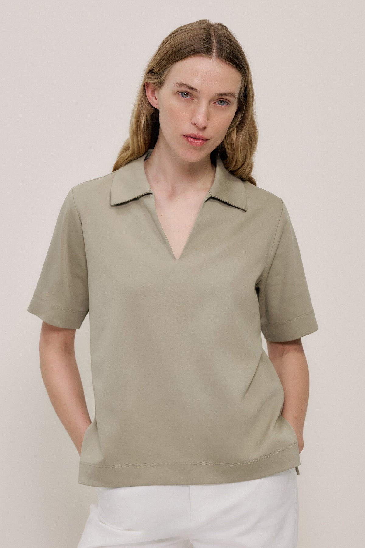 Modal Cotton Collared T-Shirt