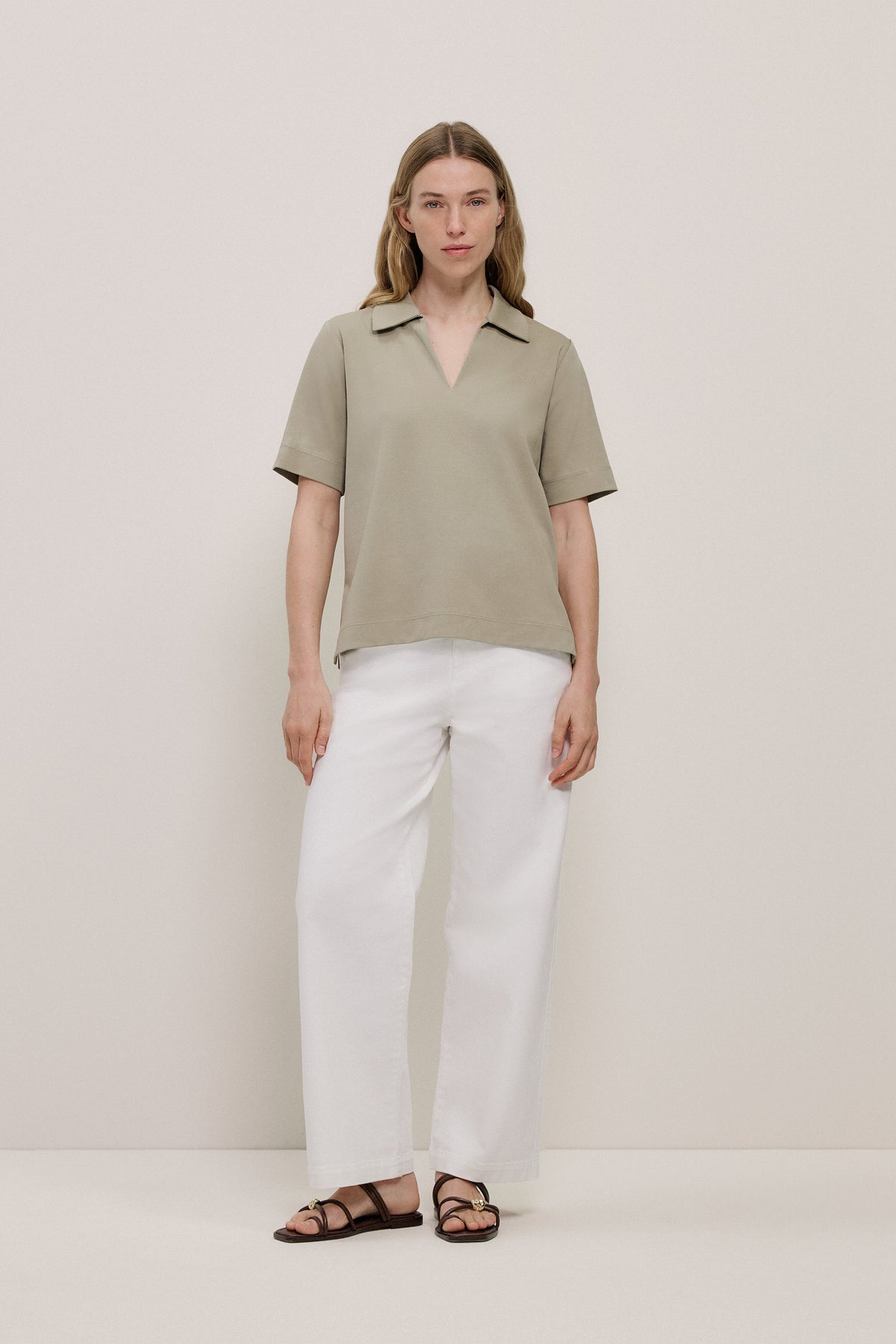 Modal Cotton Collared T-Shirt
