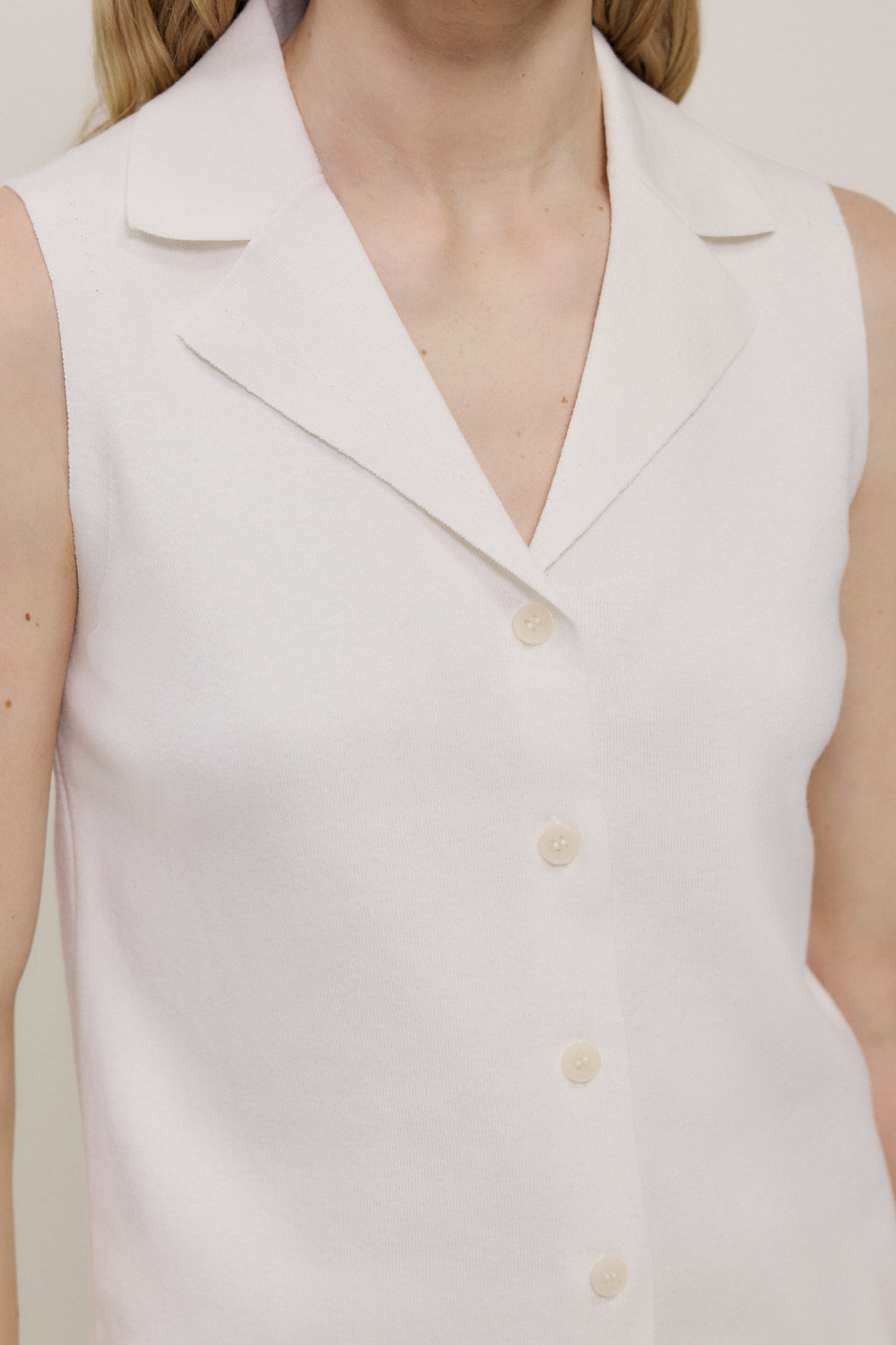 Cotton Cashmere Knit Vest