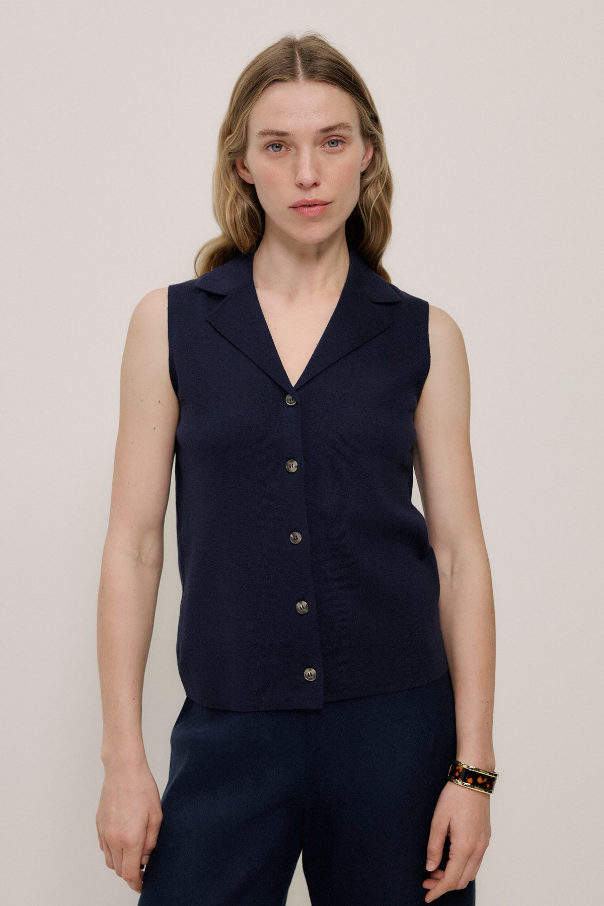 Cotton Cashmere Knit Vest