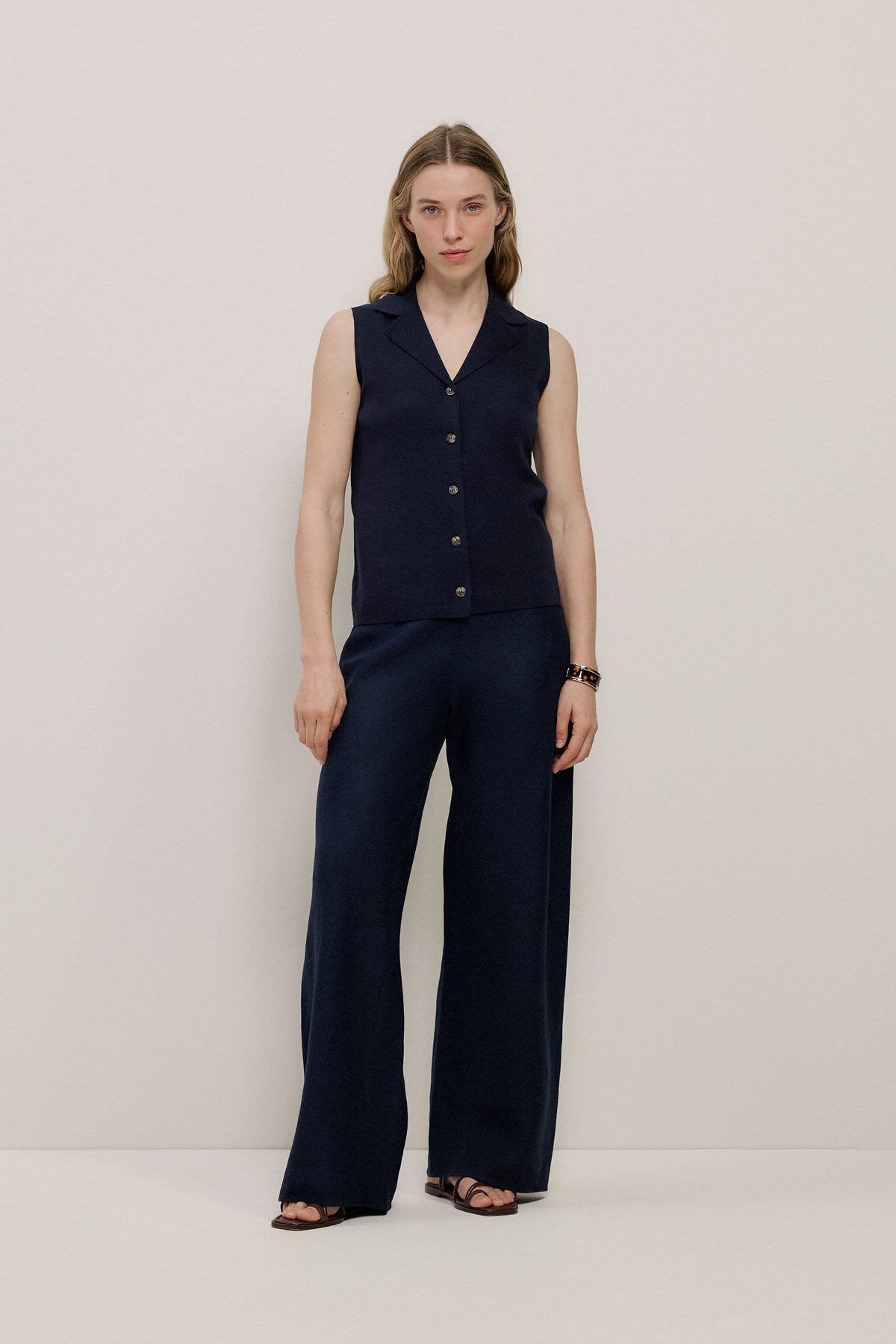 Cotton Cashmere Knit Vest