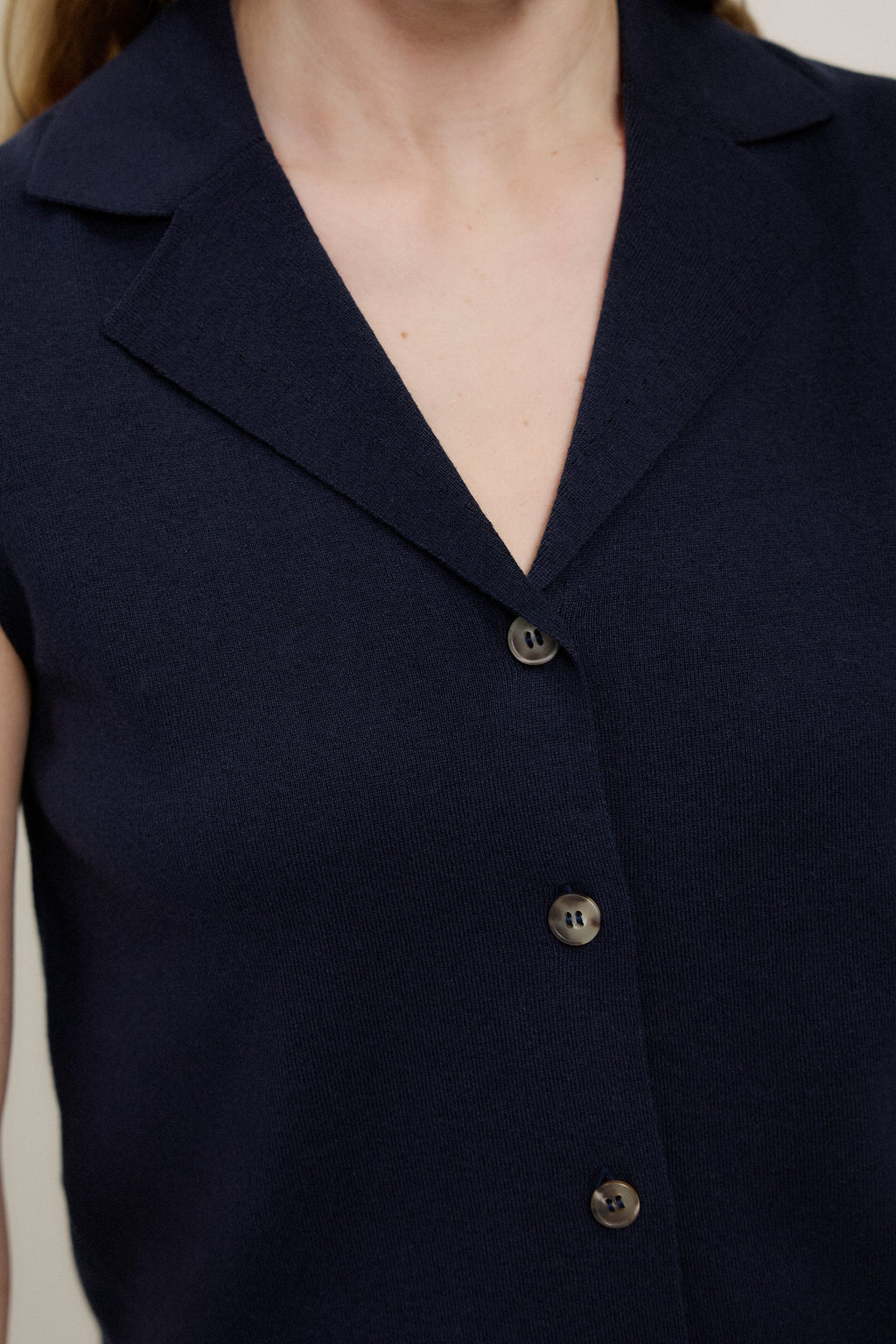 Cotton Cashmere Knit Vest