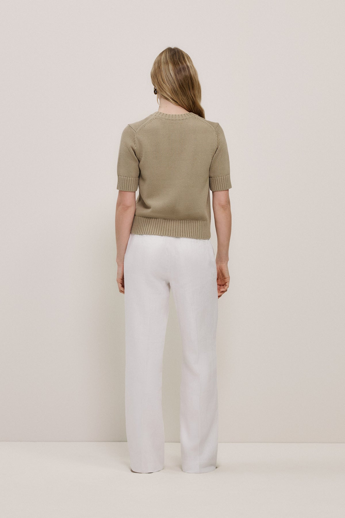 Cotton Knit Short Sleeve Cardigan