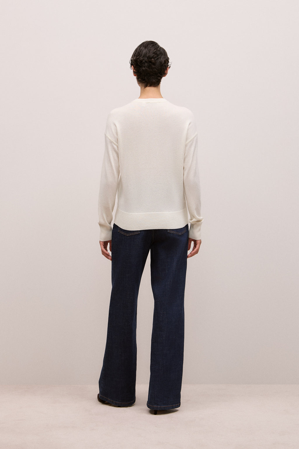 Merino Cashmere Forward Shoulder Seam Crew