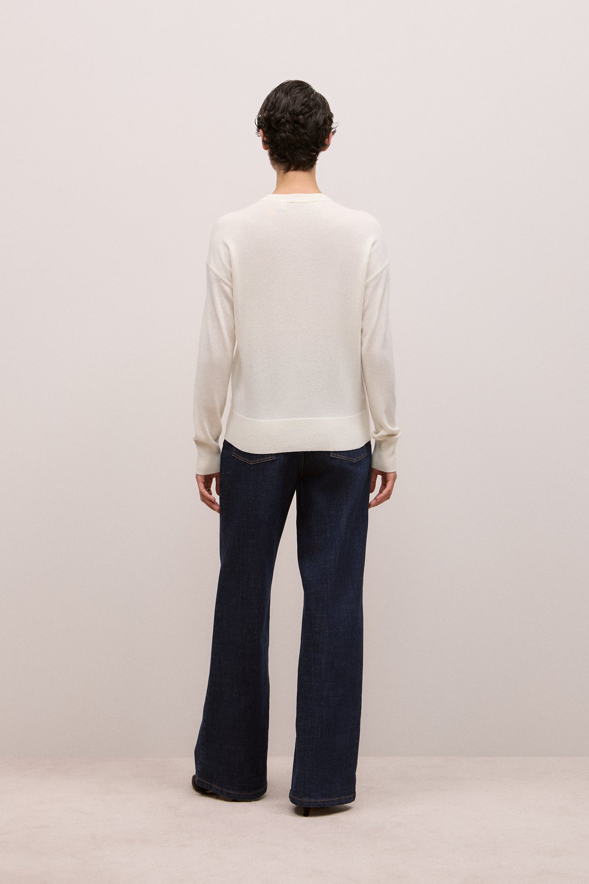 Merino Cashmere Forward Shoulder Seam Crew