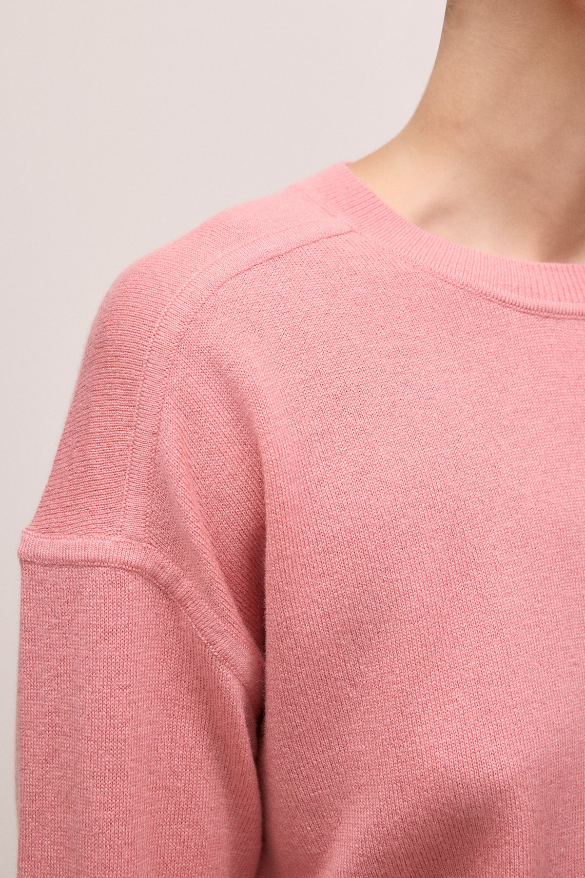 Merino Cashmere Forward Shoulder Seam Crew