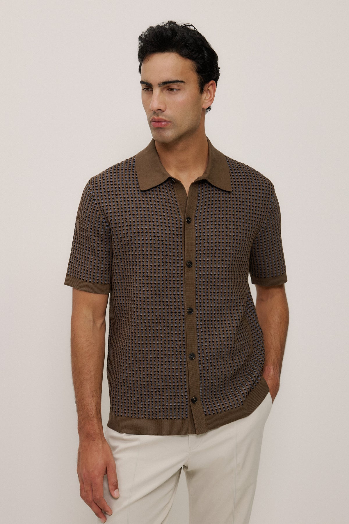 Jacquard Geo Knit Shirt