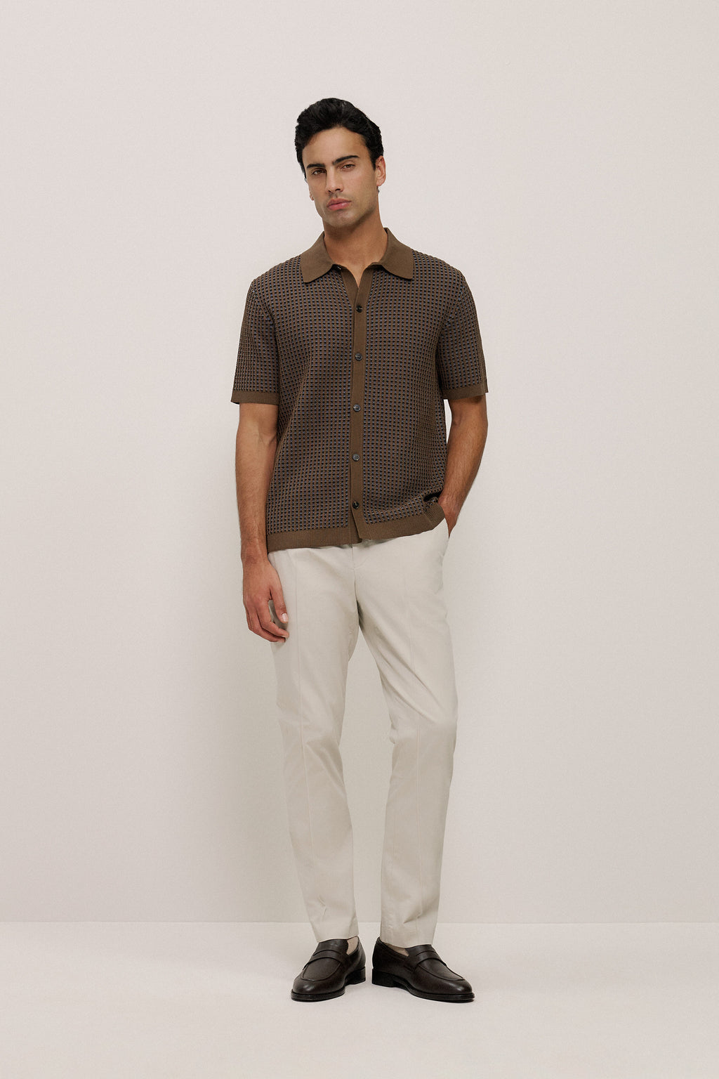 Jacquard Geo Knit Shirt
