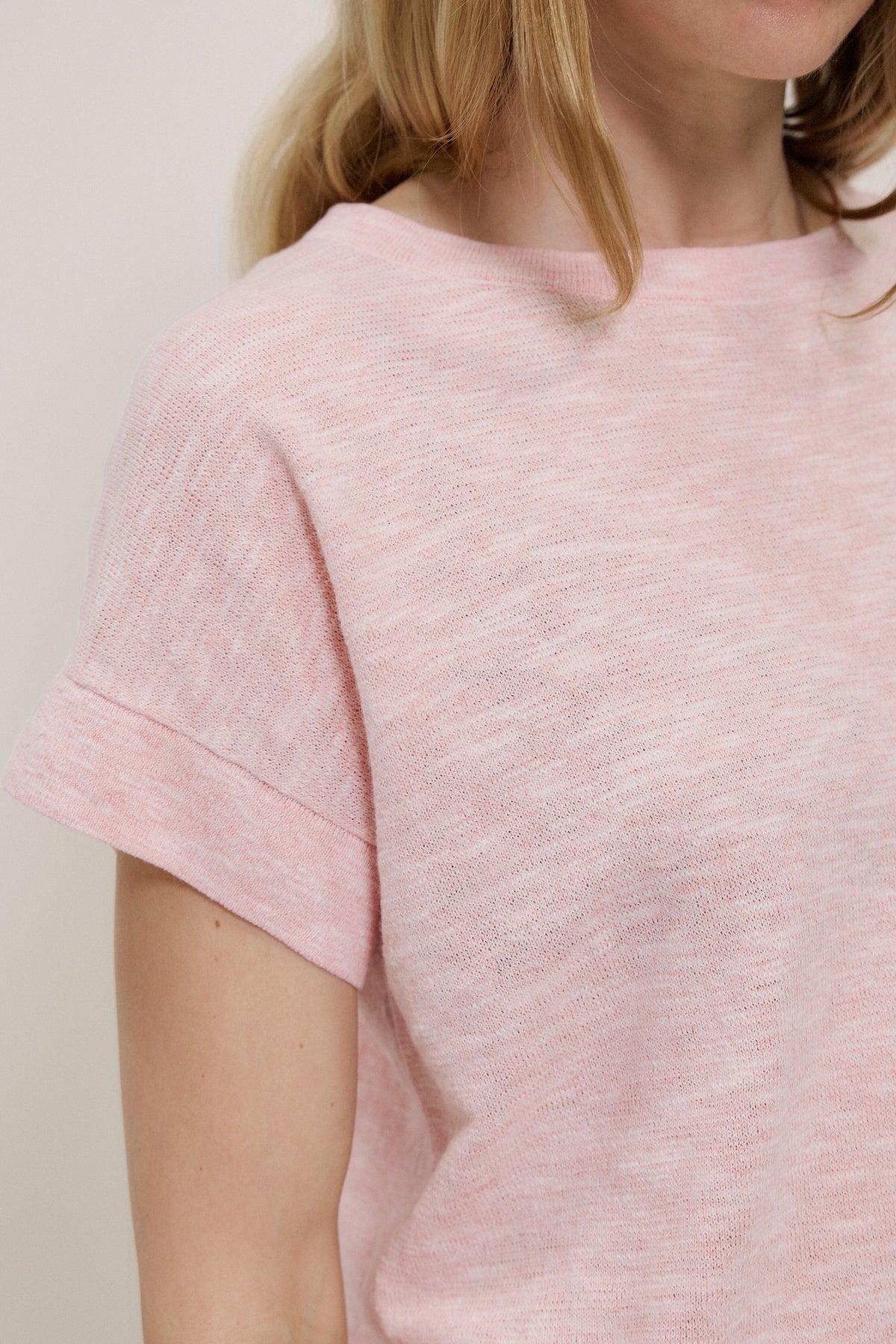 Linen Cotton Relaxed Knit T-Shirt
