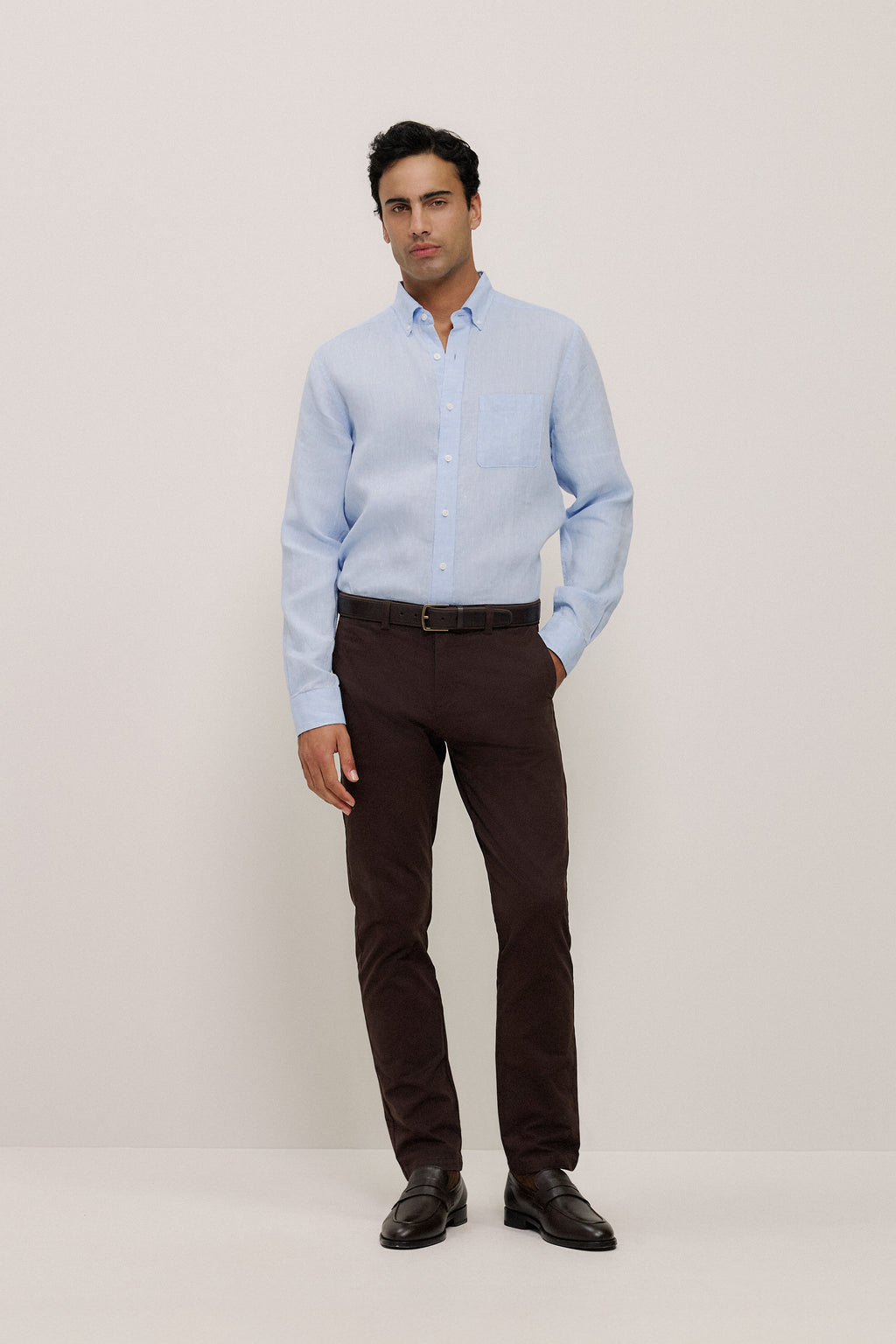 Regular Fit Delave Linen Shirt