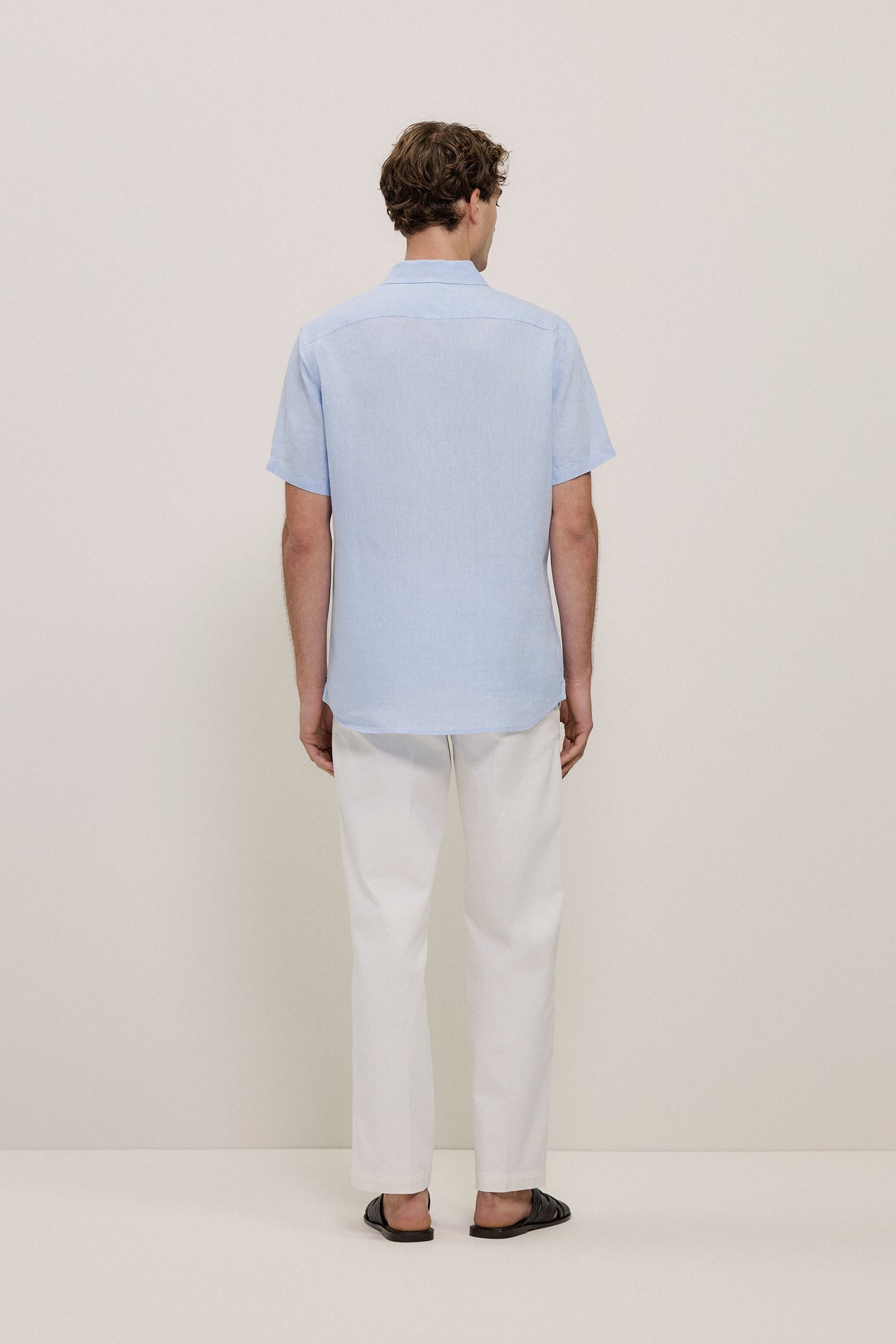 Regular Fit Delave Linen Short Sleeve Shirt