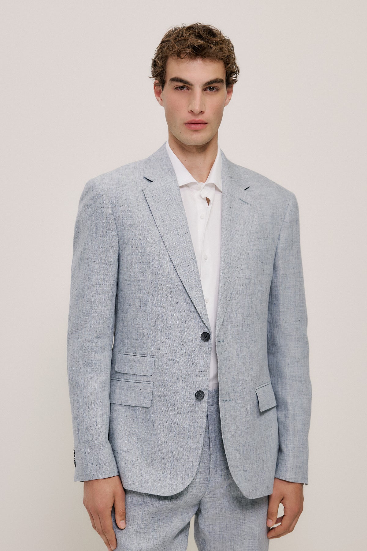 Textured Linen Blazer