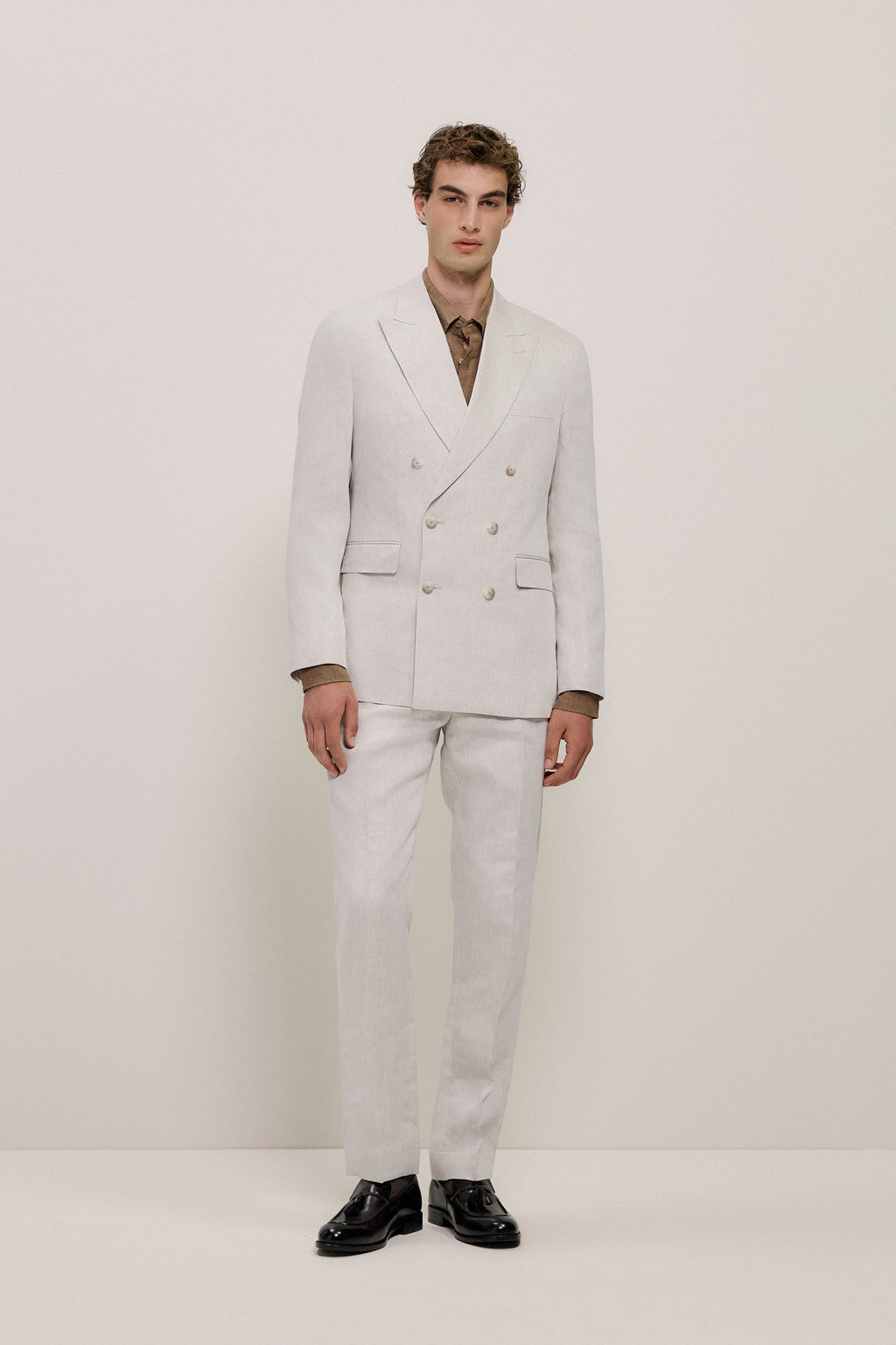 Linen Twill Straight Leg Trouser