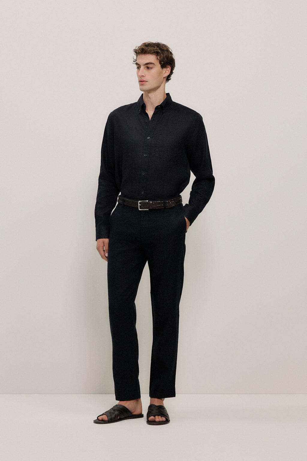 Linen Relaxed Tailored Pant
