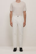 Cotton Blend Pleat Front Pant