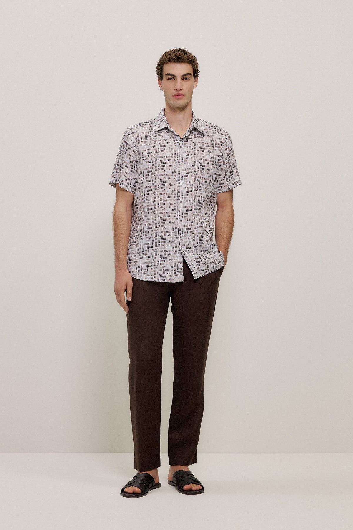 Rift Regular Fit Linen Short Sleeve Shirt