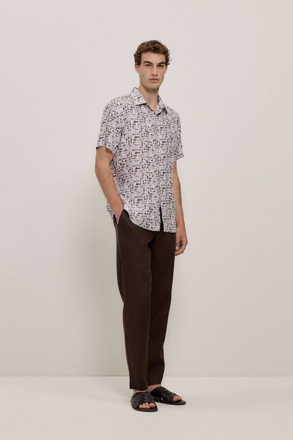 Rift Regular Fit Linen Short Sleeve Shirt