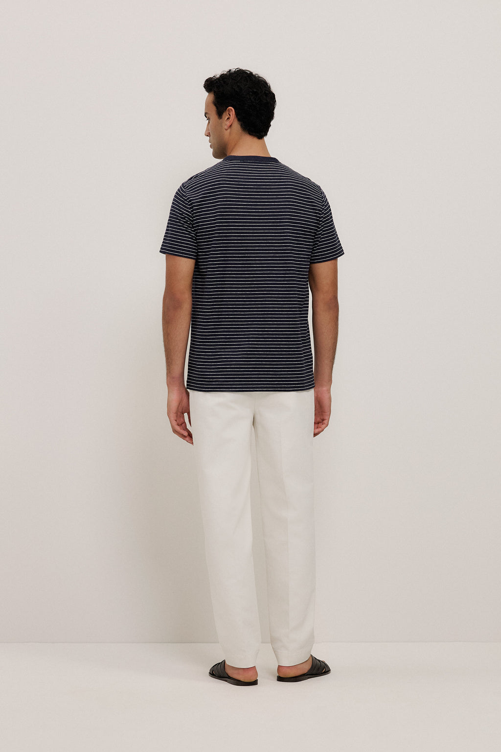 Linen Cotton Jersey Stripe T-shirt