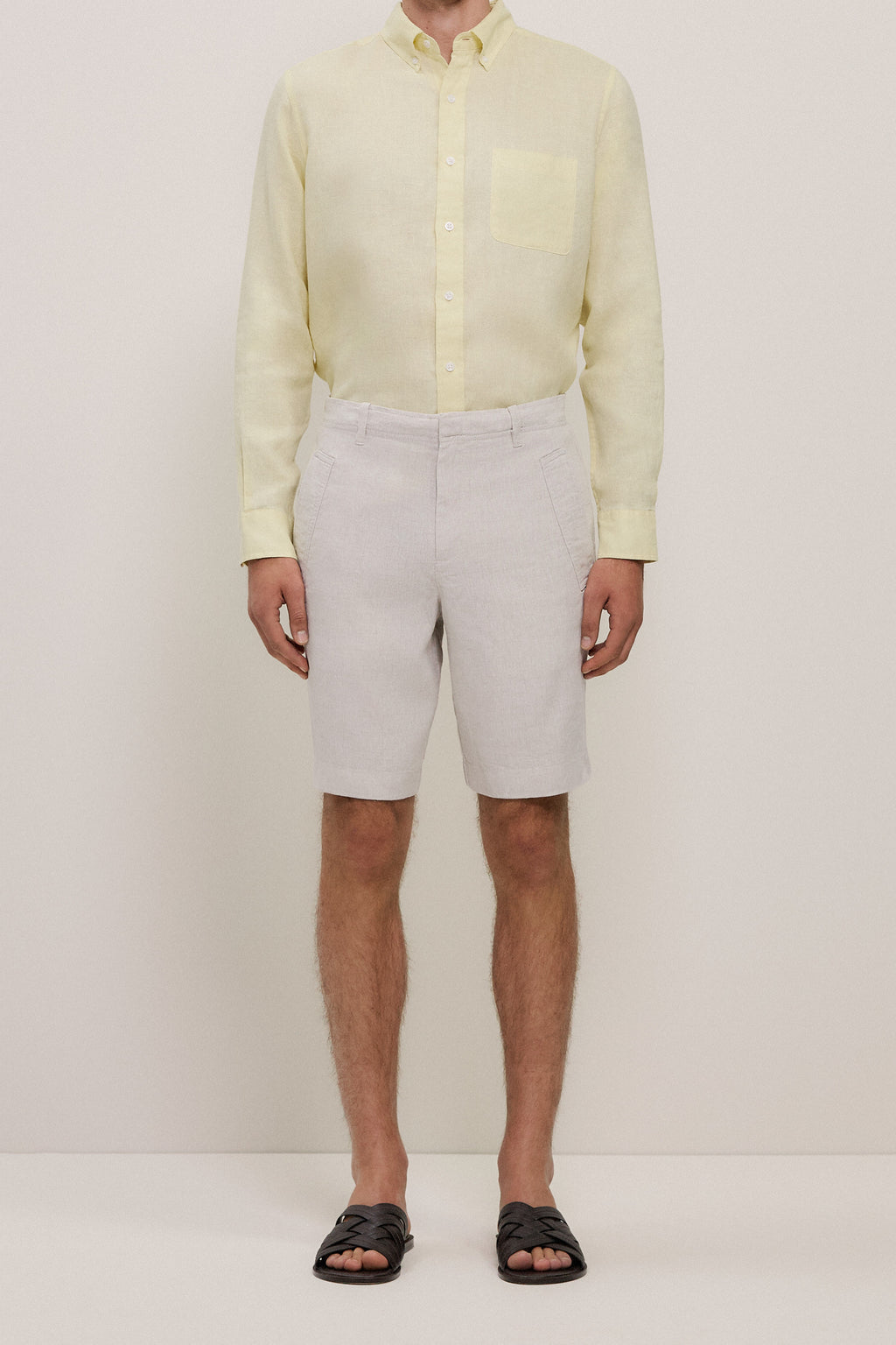 Yarn Dyed Linen Relaxed Short