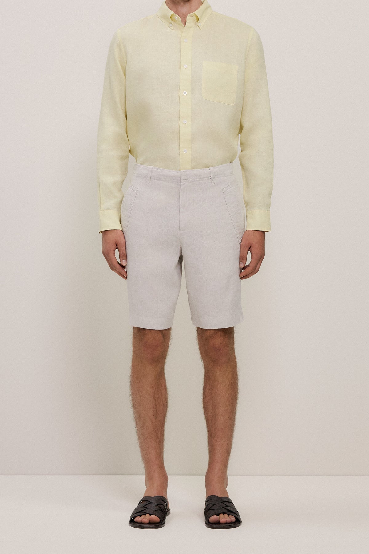 Yarn Dyed Linen Relaxed Short