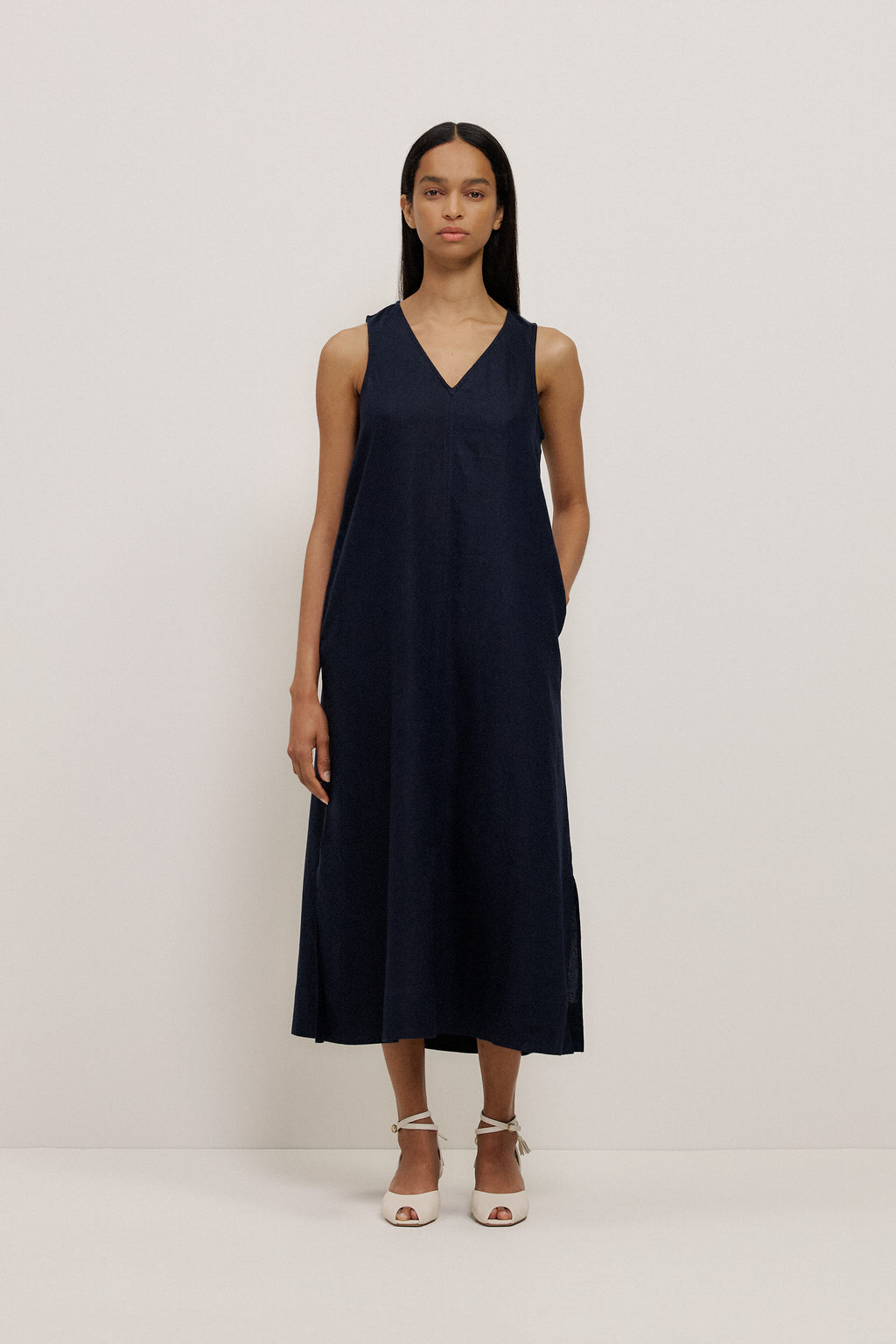 Linen Column Dress