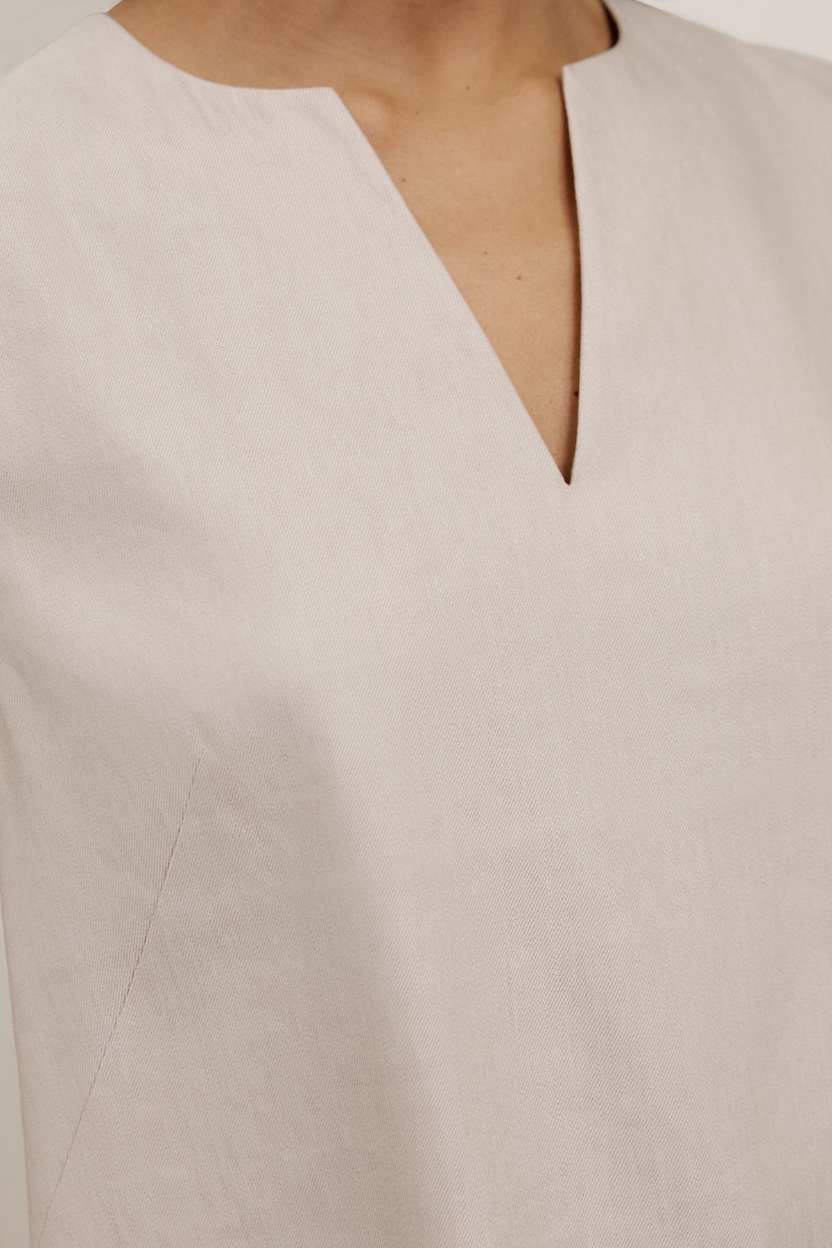 Stretch Linen Blend Trapeze Top