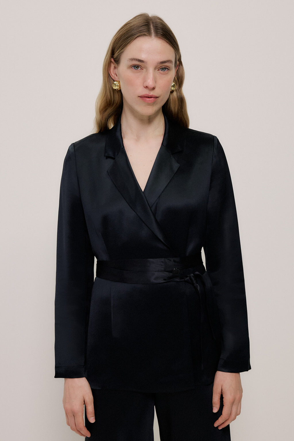 Satin Relaxed Tailored Jacket