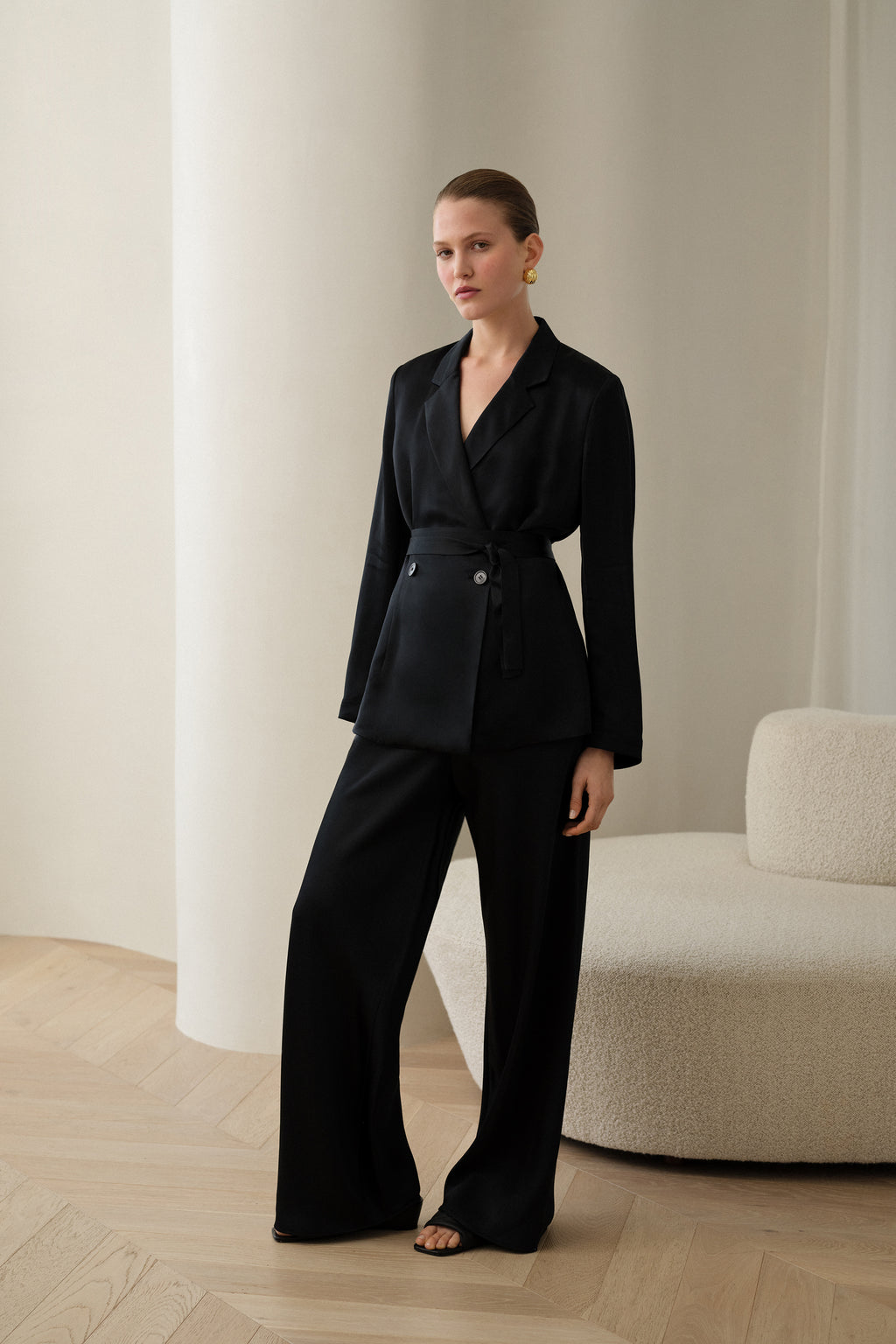 Satin Relaxed Tailored Jacket