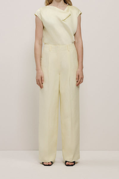 High Rise Tailored Wide Leg Pant