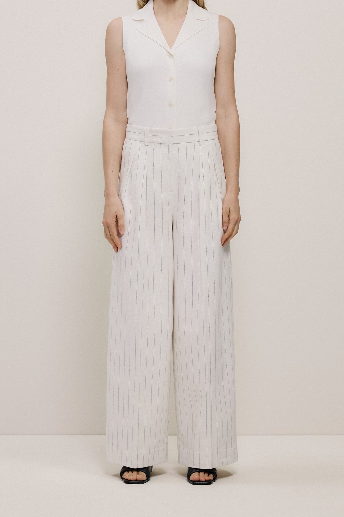Linen Cotton Pinstripe Pant
