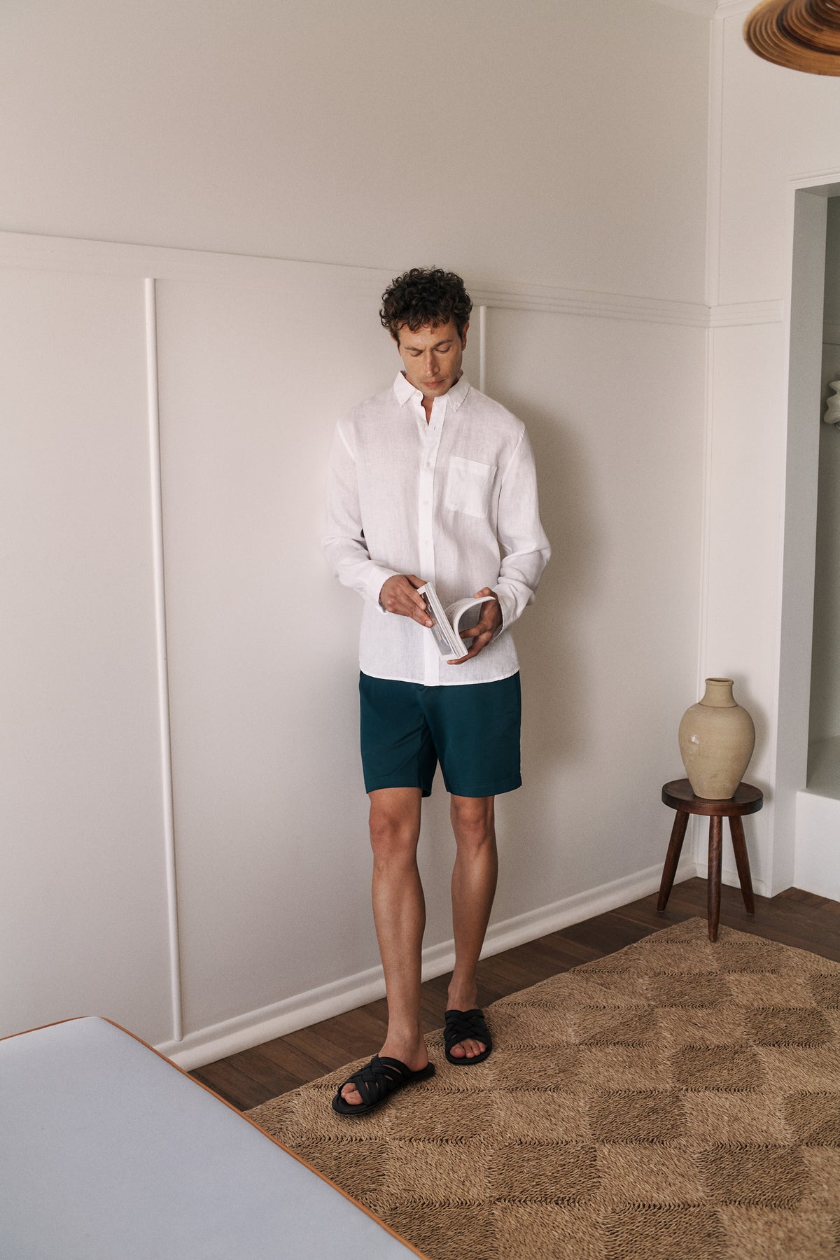 Stretch Cotton Sateen Short