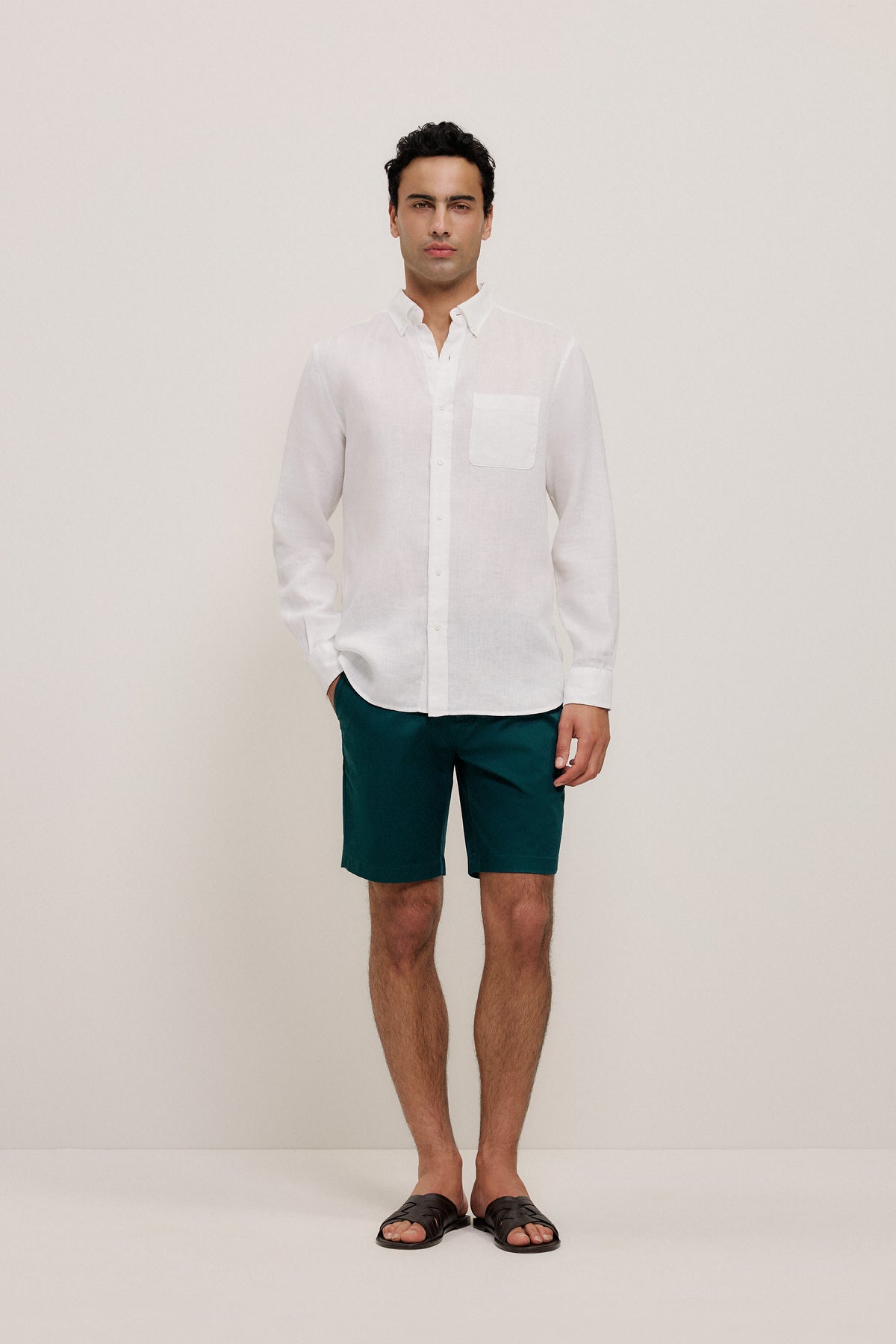 Stretch Cotton Sateen Short