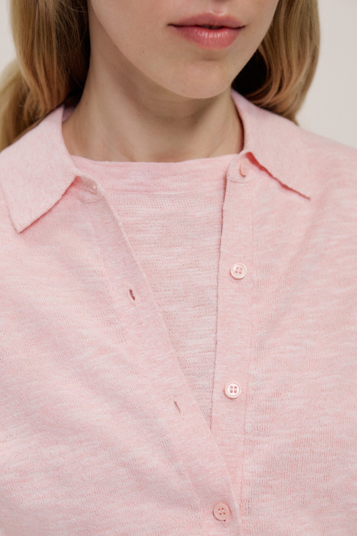 Linen Cotton Collared Cardigan