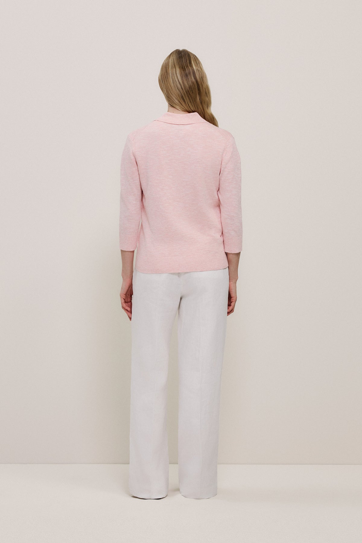 Linen Cotton Collared Cardigan