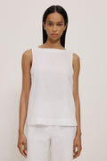 Linen Boatneck Tank