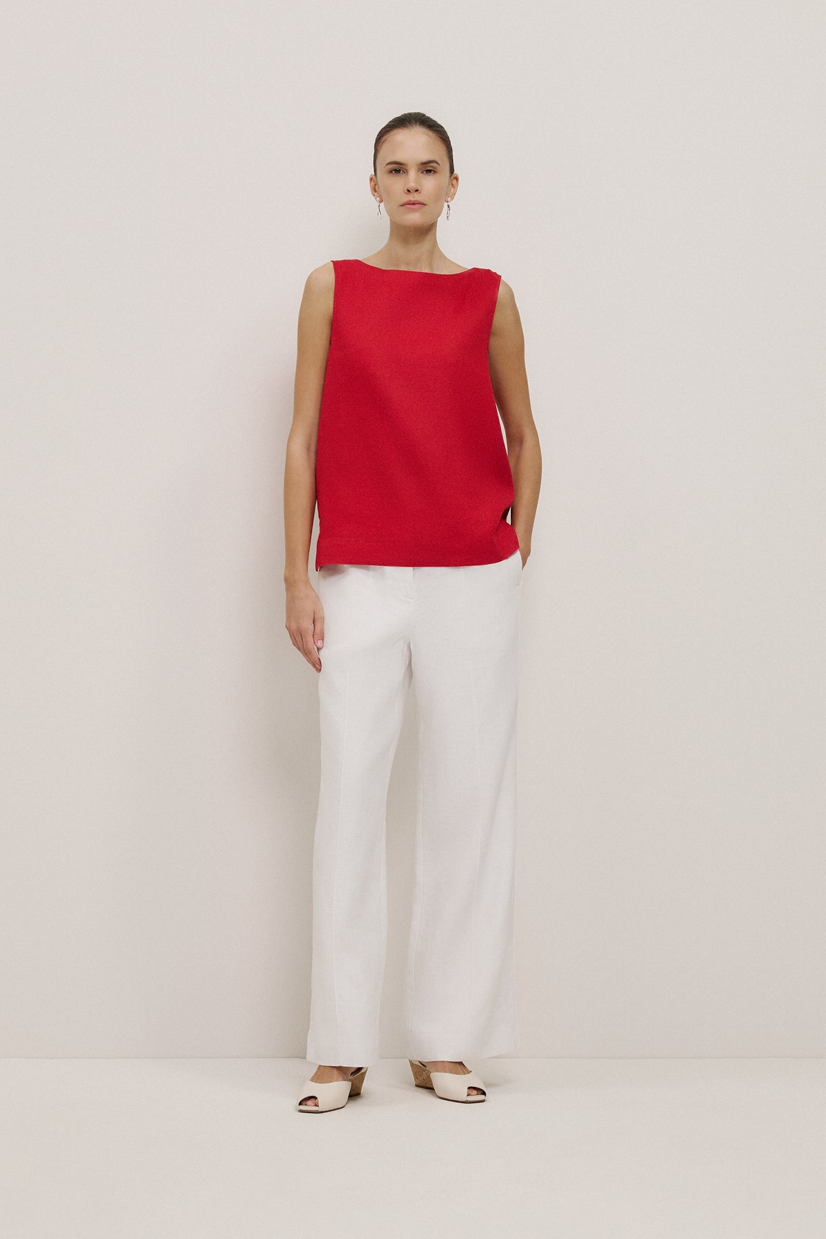 Linen Boatneck Tank
